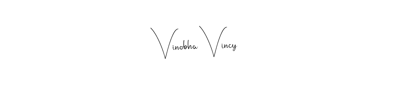 You can use this online signature creator to create a handwritten signature for the name Vinobha Vincy. This is the best online autograph maker. Vinobha Vincy signature style 4 images and pictures png