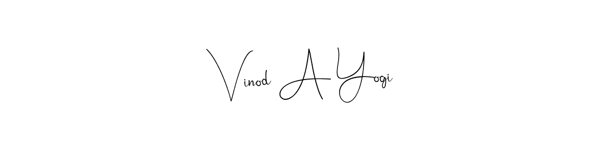 Use a signature maker to create a handwritten signature online. With this signature software, you can design (Andilay-7BmLP) your own signature for name Vinod A Yogi. Vinod A Yogi signature style 4 images and pictures png