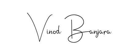 Create a personalized artistic stamp with Vinod Banjara in Andilay-7BmLP font. Perfect for visual artists, designers, and influencers. Vinod Banjara signature style 4 images and pictures png