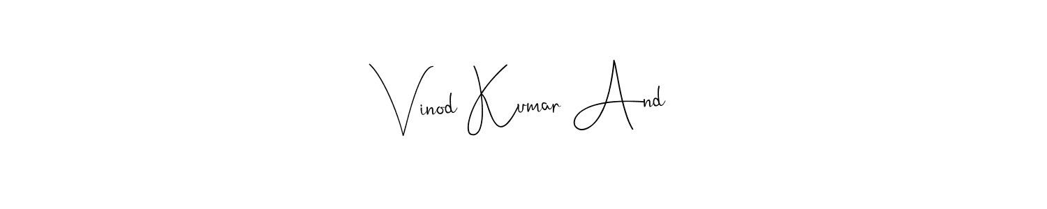 Vinod Kumar And stylish signature style. Best Handwritten Sign (Andilay-7BmLP) for my name. Handwritten Signature Collection Ideas for my name Vinod Kumar And. Vinod Kumar And signature style 4 images and pictures png