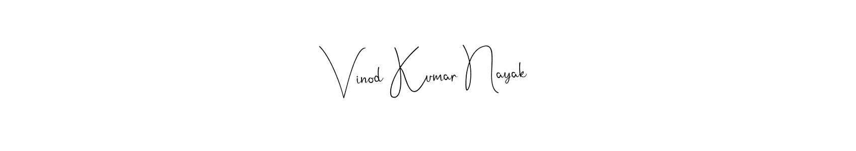 You should practise on your own different ways (Andilay-7BmLP) to write your name (Vinod Kumar Nayak) in signature. don't let someone else do it for you. Vinod Kumar Nayak signature style 4 images and pictures png