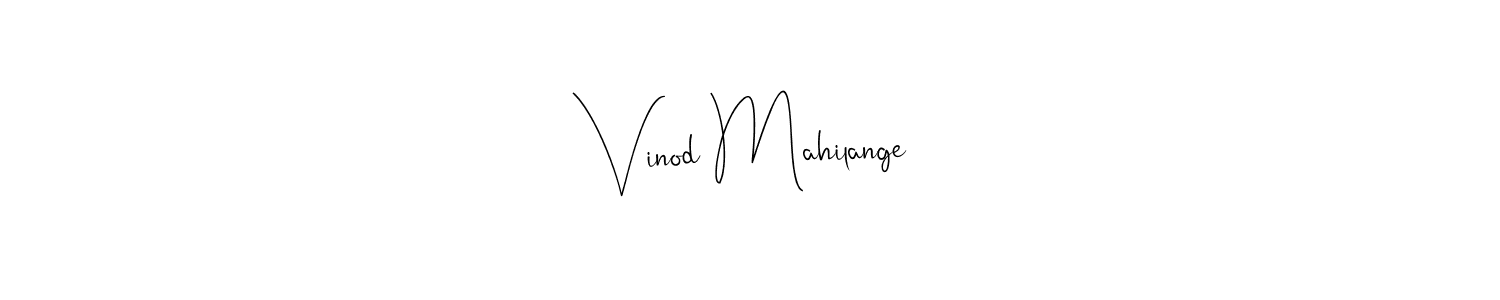 Also You can easily find your signature by using the search form. We will create Vinod Mahilange name handwritten signature images for you free of cost using Andilay-7BmLP sign style. Vinod Mahilange signature style 4 images and pictures png