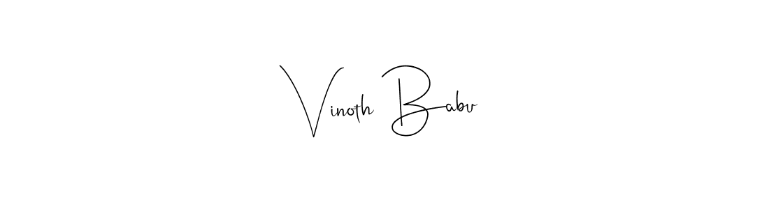 You should practise on your own different ways (Andilay-7BmLP) to write your name (Vinoth Babu) in signature. don't let someone else do it for you. Vinoth Babu signature style 4 images and pictures png