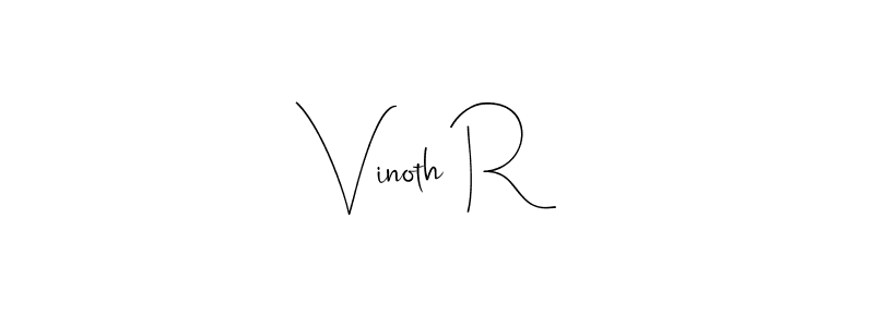 It looks lik you need a new signature style for name Vinoth R. Design unique handwritten (Andilay-7BmLP) signature with our free signature maker in just a few clicks. Vinoth R signature style 4 images and pictures png