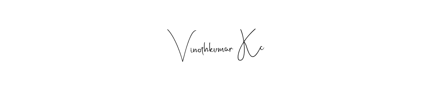 This is the best signature style for the Vinothkumar Kc name. Also you like these signature font (Andilay-7BmLP). Mix name signature. Vinothkumar Kc signature style 4 images and pictures png