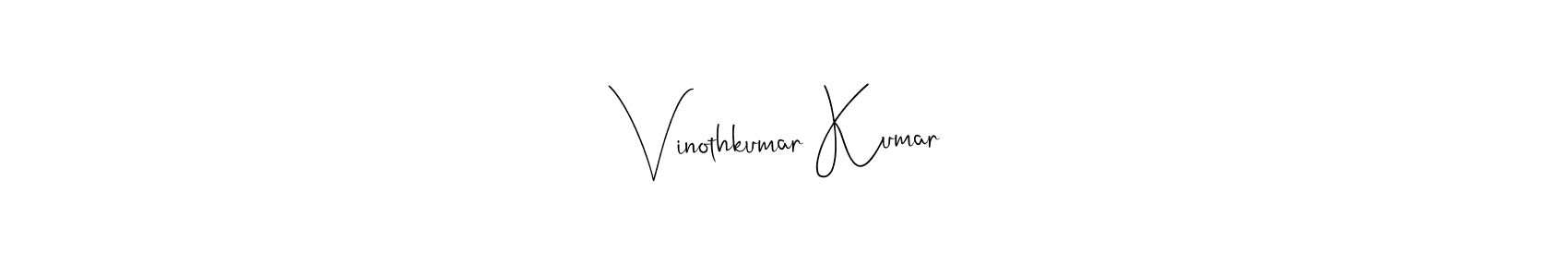 This is the best signature style for the Vinothkumar Kumar name. Also you like these signature font (Andilay-7BmLP). Mix name signature. Vinothkumar Kumar signature style 4 images and pictures png