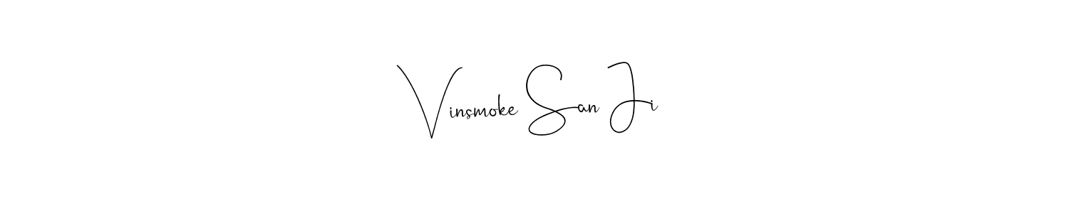 This is the best signature style for the Vinsmoke San Ji name. Also you like these signature font (Andilay-7BmLP). Mix name signature. Vinsmoke San Ji signature style 4 images and pictures png