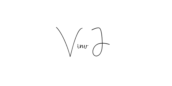 You should practise on your own different ways (Andilay-7BmLP) to write your name (Vinu J) in signature. don't let someone else do it for you. Vinu J signature style 4 images and pictures png
