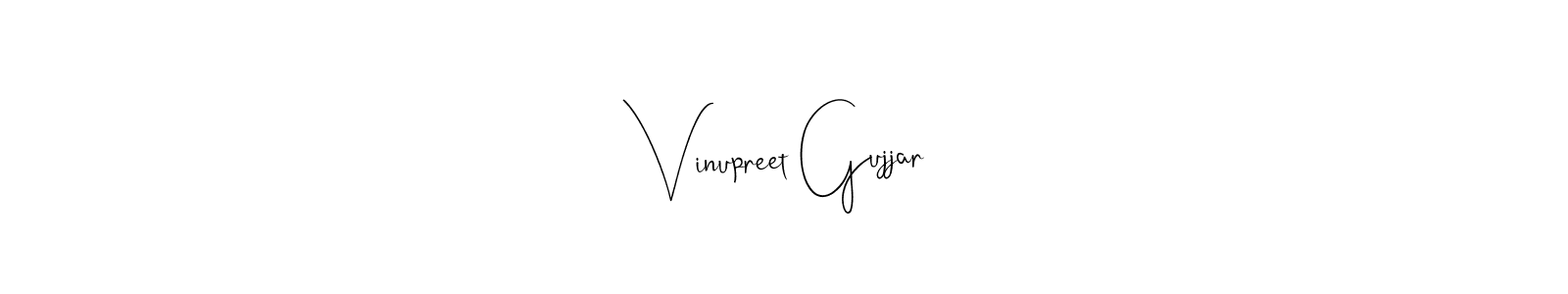 Use a signature maker to create a handwritten signature online. With this signature software, you can design (Andilay-7BmLP) your own signature for name Vinupreet Gujjar. Vinupreet Gujjar signature style 4 images and pictures png