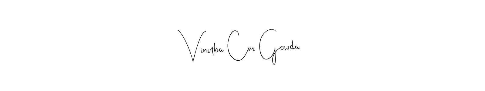 Use a signature maker to create a handwritten signature online. With this signature software, you can design (Andilay-7BmLP) your own signature for name Vinutha Cm Gowda. Vinutha Cm Gowda signature style 4 images and pictures png