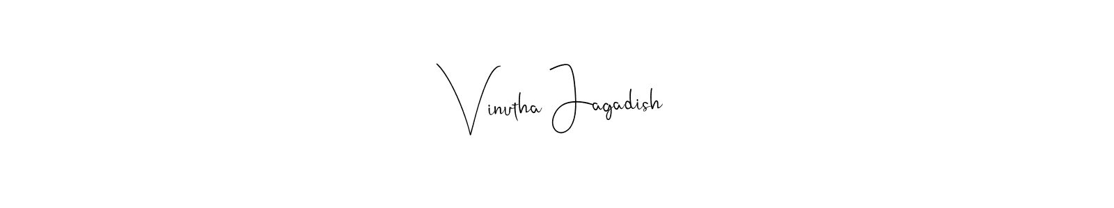 if you are searching for the best signature style for your name Vinutha Jagadish. so please give up your signature search. here we have designed multiple signature styles  using Andilay-7BmLP. Vinutha Jagadish signature style 4 images and pictures png