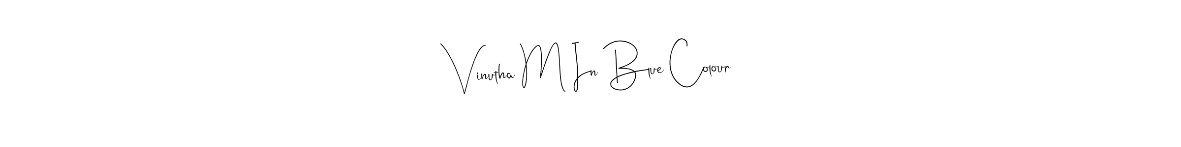 You can use this online signature creator to create a handwritten signature for the name Vinutha M In Blue Colour. This is the best online autograph maker. Vinutha M In Blue Colour signature style 4 images and pictures png