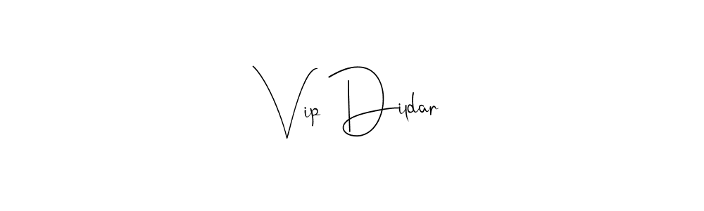 Similarly Andilay-7BmLP is the best handwritten signature design. Signature creator online .You can use it as an online autograph creator for name Vip Dildar. Vip Dildar signature style 4 images and pictures png