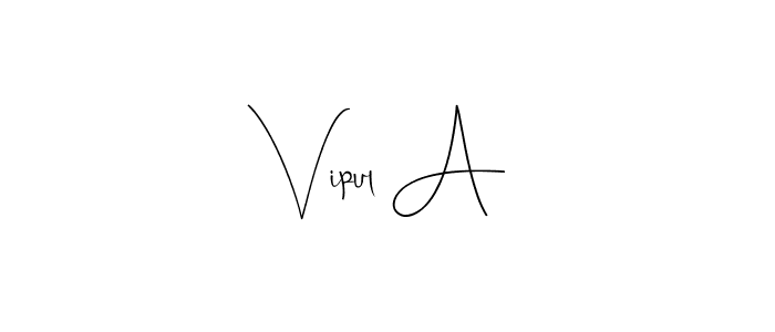 How to Draw Vipul A signature style? Andilay-7BmLP is a latest design signature styles for name Vipul A. Vipul A signature style 4 images and pictures png