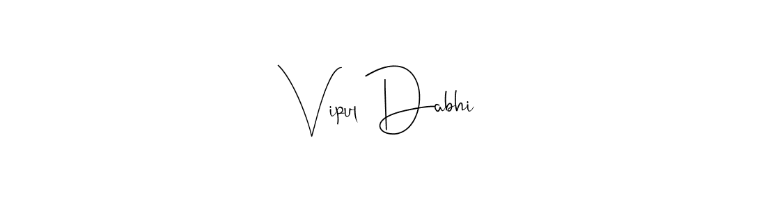 Create a beautiful signature design for name Vipul Dabhi. With this signature (Andilay-7BmLP) fonts, you can make a handwritten signature for free. Vipul Dabhi signature style 4 images and pictures png