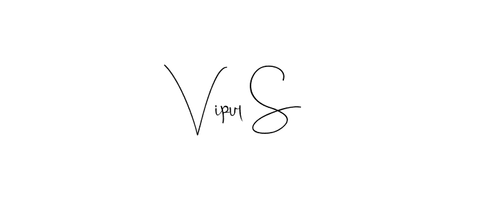 How to Draw Vipul S signature style? Andilay-7BmLP is a latest design signature styles for name Vipul S. Vipul S signature style 4 images and pictures png