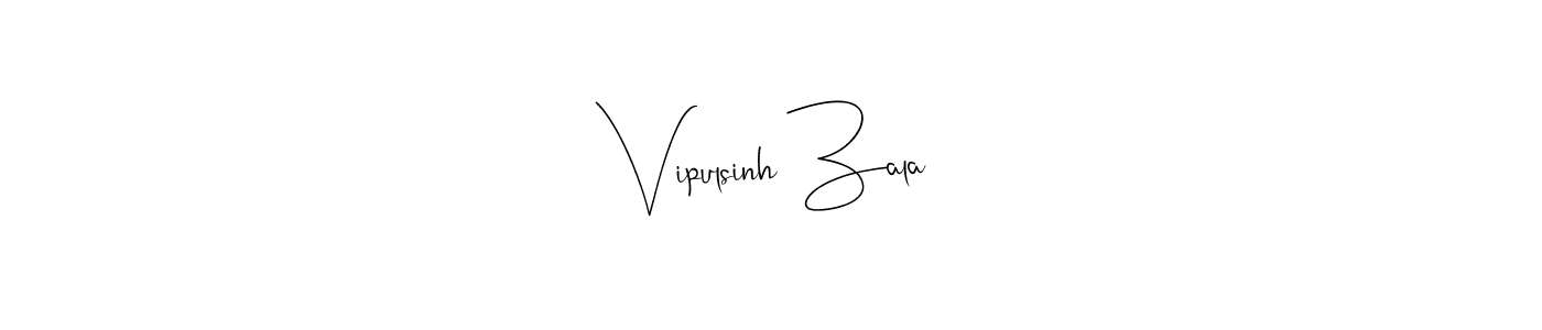 Design your own signature with our free online signature maker. With this signature software, you can create a handwritten (Andilay-7BmLP) signature for name Vipulsinh Zala. Vipulsinh Zala signature style 4 images and pictures png