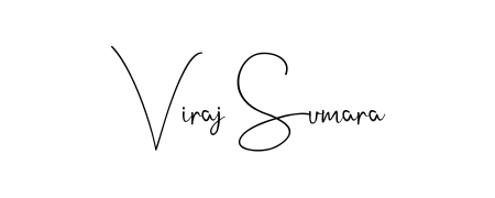 Give your name Viraj Sumara an exquisite flair with the Andilay-7BmLP script font. Ideal for contracts, resumes, and formal letterheads. Viraj Sumara signature style 4 images and pictures png