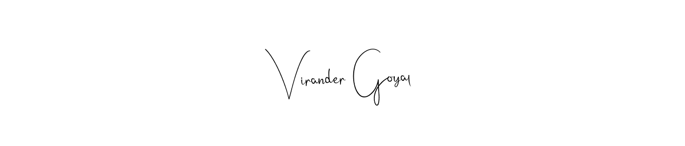 Use a signature maker to create a handwritten signature online. With this signature software, you can design (Andilay-7BmLP) your own signature for name Virander Goyal. Virander Goyal signature style 4 images and pictures png