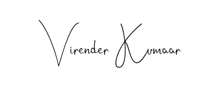 A classic penmanship look for Virender Kumaar. The Andilay-7BmLP font brings timeless elegance and confidence to every signed document. Virender Kumaar signature style 4 images and pictures png