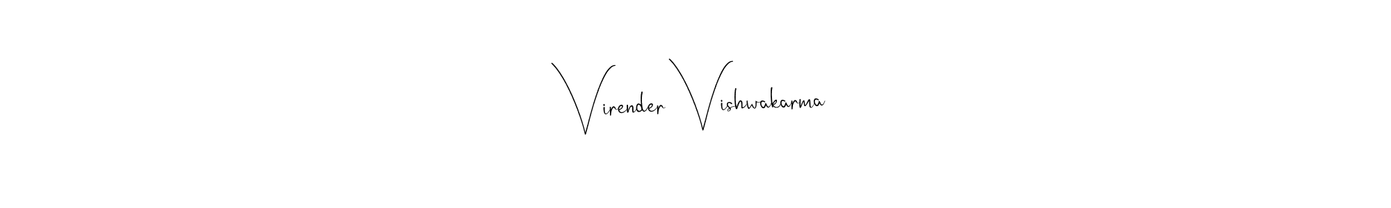 if you are searching for the best signature style for your name Virender Vishwakarma. so please give up your signature search. here we have designed multiple signature styles  using Andilay-7BmLP. Virender Vishwakarma signature style 4 images and pictures png