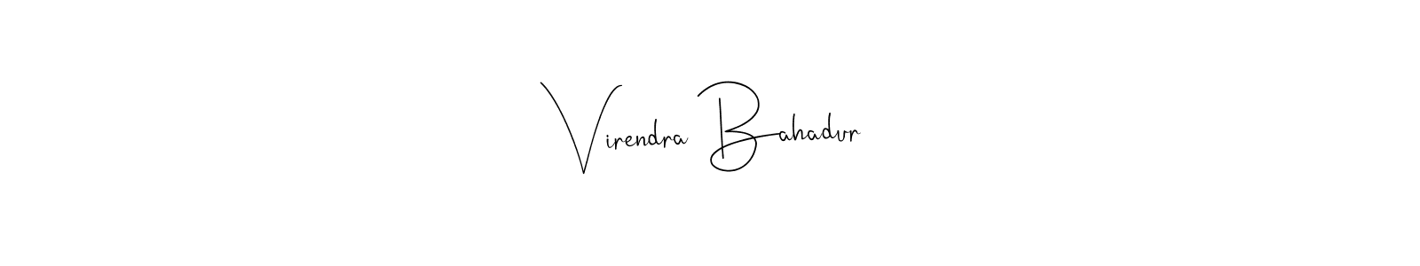 The best way (Andilay-7BmLP) to make a short signature is to pick only two or three words in your name. The name Virendra Bahadur include a total of six letters. For converting this name. Virendra Bahadur signature style 4 images and pictures png