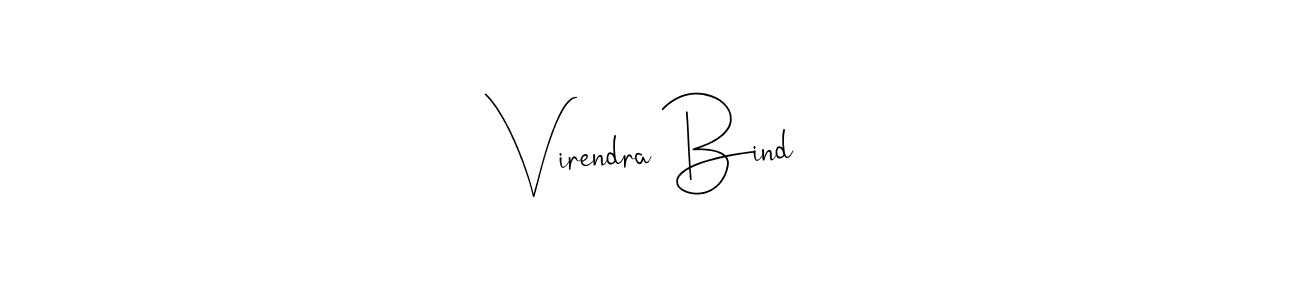 Make a beautiful signature design for name Virendra Bind. With this signature (Andilay-7BmLP) style, you can create a handwritten signature for free. Virendra Bind signature style 4 images and pictures png