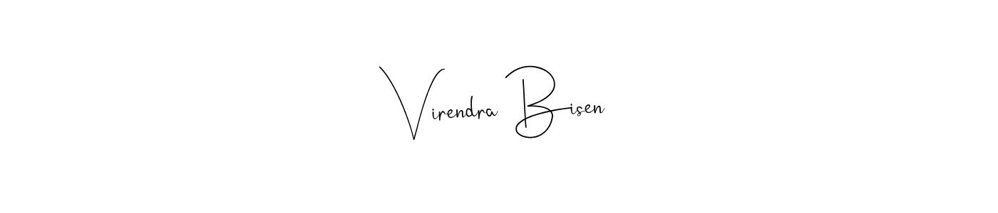 Create a beautiful signature design for name Virendra Bisen. With this signature (Andilay-7BmLP) fonts, you can make a handwritten signature for free. Virendra Bisen signature style 4 images and pictures png