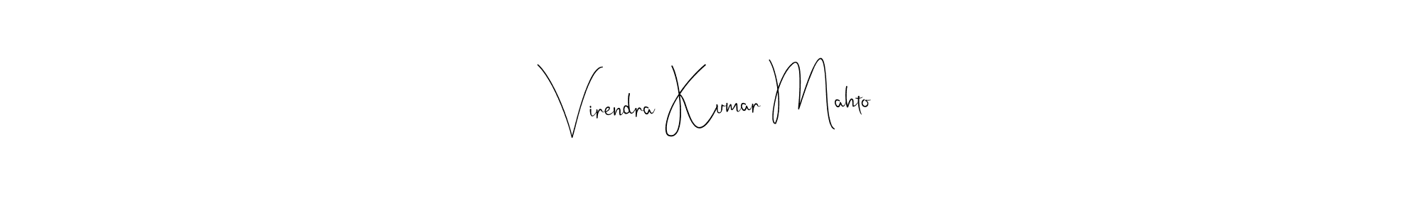 The best way (Andilay-7BmLP) to make a short signature is to pick only two or three words in your name. The name Virendra Kumar Mahto include a total of six letters. For converting this name. Virendra Kumar Mahto signature style 4 images and pictures png