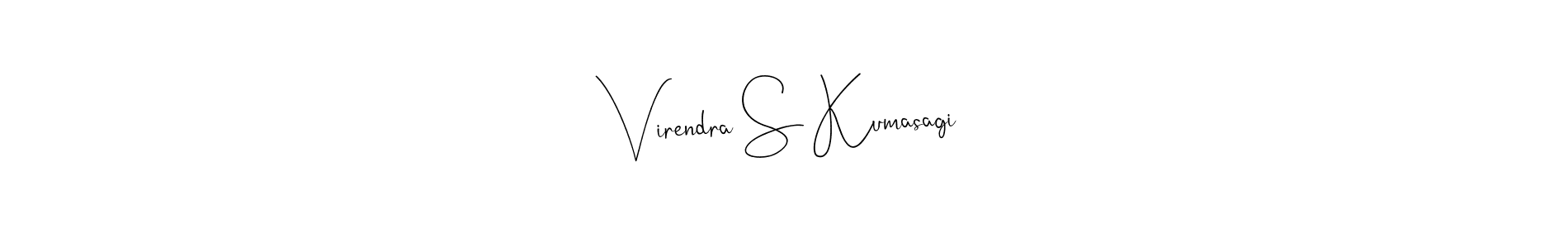 Create a beautiful signature design for name Virendra S Kumasagi. With this signature (Andilay-7BmLP) fonts, you can make a handwritten signature for free. Virendra S Kumasagi signature style 4 images and pictures png