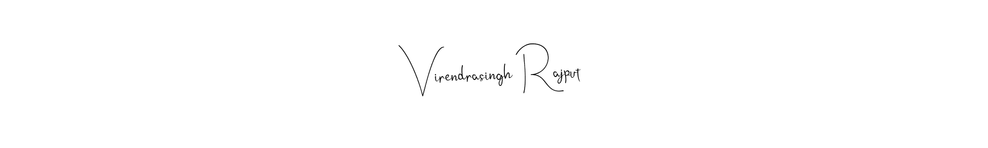 How to make Virendrasingh Rajput name signature. Use Andilay-7BmLP style for creating short signs online. This is the latest handwritten sign. Virendrasingh Rajput signature style 4 images and pictures png
