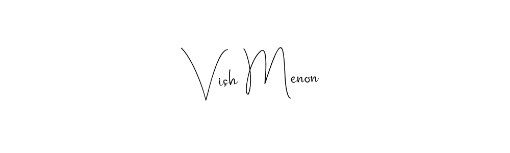 It looks lik you need a new signature style for name Vish Menon. Design unique handwritten (Andilay-7BmLP) signature with our free signature maker in just a few clicks. Vish Menon signature style 4 images and pictures png