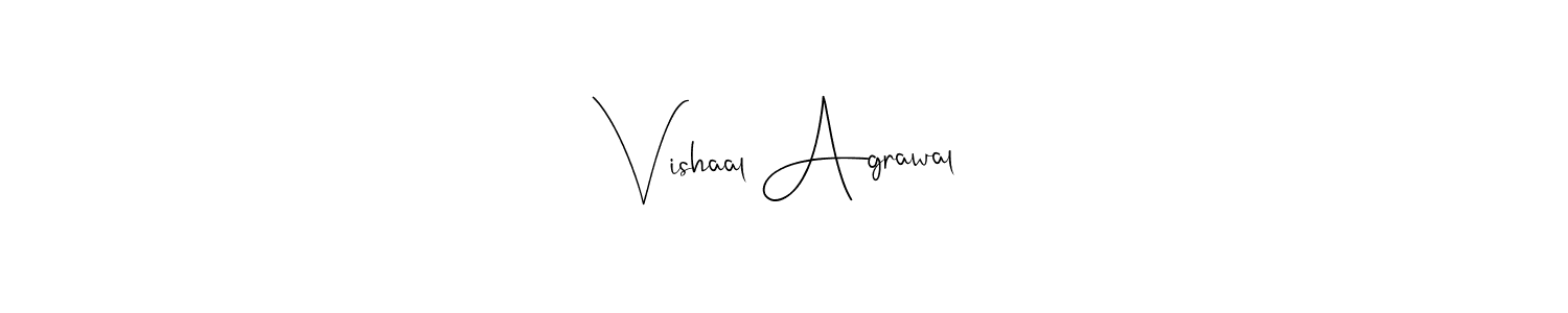 Create a beautiful signature design for name Vishaal Agrawal. With this signature (Andilay-7BmLP) fonts, you can make a handwritten signature for free. Vishaal Agrawal signature style 4 images and pictures png