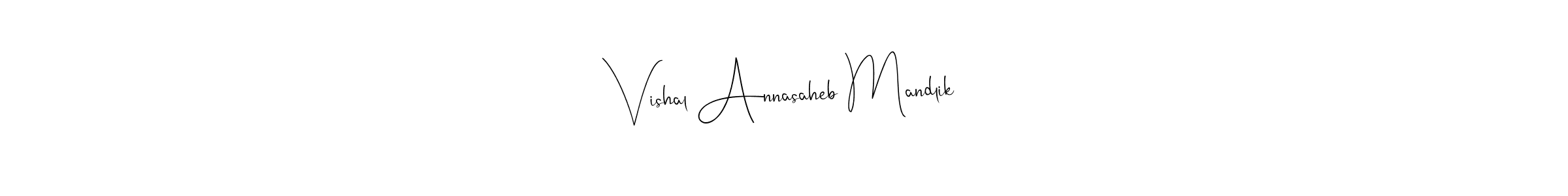Design your own signature with our free online signature maker. With this signature software, you can create a handwritten (Andilay-7BmLP) signature for name Vishal Annasaheb Mandlik. Vishal Annasaheb Mandlik signature style 4 images and pictures png