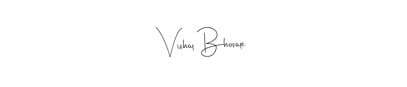 Use a signature maker to create a handwritten signature online. With this signature software, you can design (Andilay-7BmLP) your own signature for name Vishal Bhosale. Vishal Bhosale signature style 4 images and pictures png