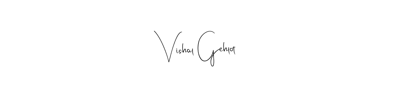 Make a beautiful signature design for name Vishal Gehlot. With this signature (Andilay-7BmLP) style, you can create a handwritten signature for free. Vishal Gehlot signature style 4 images and pictures png