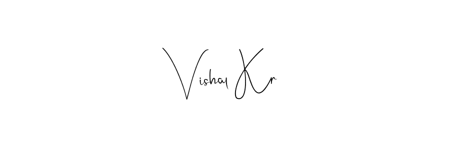 Use a signature maker to create a handwritten signature online. With this signature software, you can design (Andilay-7BmLP) your own signature for name Vishal Kr. Vishal Kr signature style 4 images and pictures png
