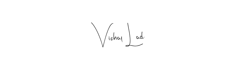 Use a signature maker to create a handwritten signature online. With this signature software, you can design (Andilay-7BmLP) your own signature for name Vishal Lad. Vishal Lad signature style 4 images and pictures png