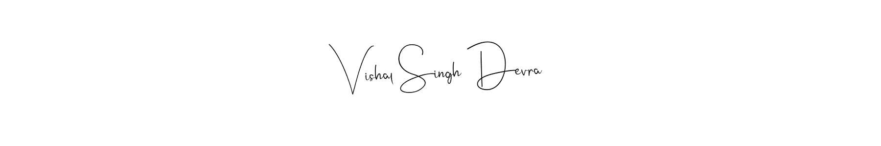 Andilay-7BmLP is a professional signature style that is perfect for those who want to add a touch of class to their signature. It is also a great choice for those who want to make their signature more unique. Get Vishal Singh Devra name to fancy signature for free. Vishal Singh Devra signature style 4 images and pictures png