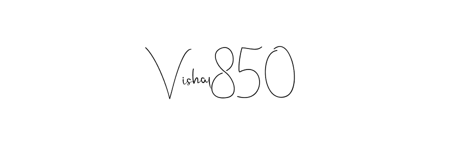 Make a beautiful signature design for name Vishal850. With this signature (Andilay-7BmLP) style, you can create a handwritten signature for free. Vishal850 signature style 4 images and pictures png