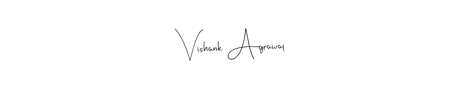 Andilay-7BmLP is a professional signature style that is perfect for those who want to add a touch of class to their signature. It is also a great choice for those who want to make their signature more unique. Get Vishank Agrawal name to fancy signature for free. Vishank Agrawal signature style 4 images and pictures png