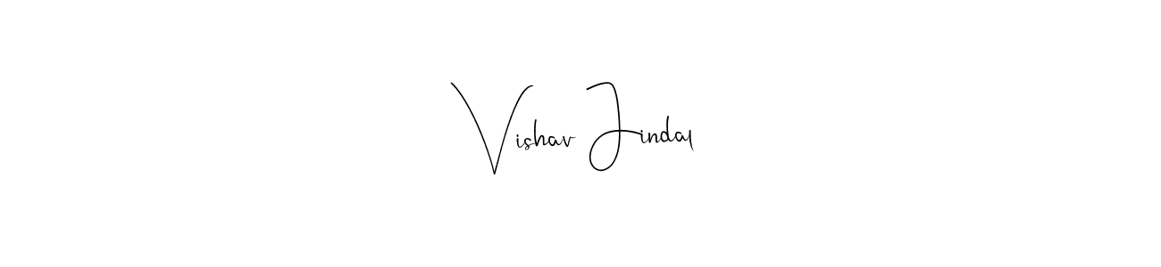 Create a beautiful signature design for name Vishav Jindal. With this signature (Andilay-7BmLP) fonts, you can make a handwritten signature for free. Vishav Jindal signature style 4 images and pictures png