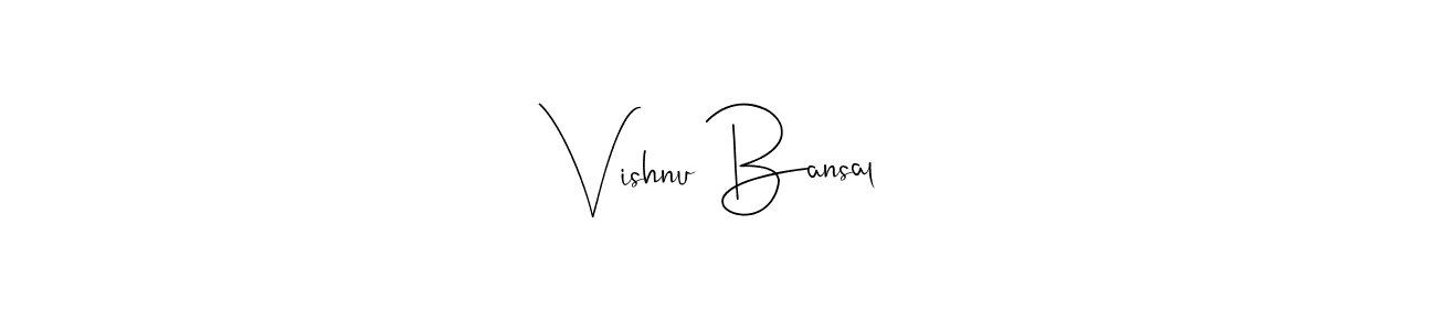 Vishnu Bansal stylish signature style. Best Handwritten Sign (Andilay-7BmLP) for my name. Handwritten Signature Collection Ideas for my name Vishnu Bansal. Vishnu Bansal signature style 4 images and pictures png
