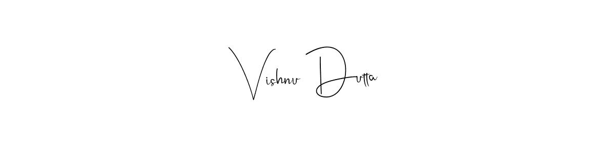 Andilay-7BmLP is a professional signature style that is perfect for those who want to add a touch of class to their signature. It is also a great choice for those who want to make their signature more unique. Get Vishnu Dutta name to fancy signature for free. Vishnu Dutta signature style 4 images and pictures png
