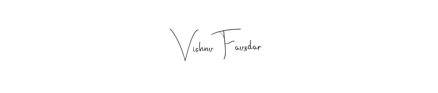 This is the best signature style for the Vishnu Fauzdar name. Also you like these signature font (Andilay-7BmLP). Mix name signature. Vishnu Fauzdar signature style 4 images and pictures png