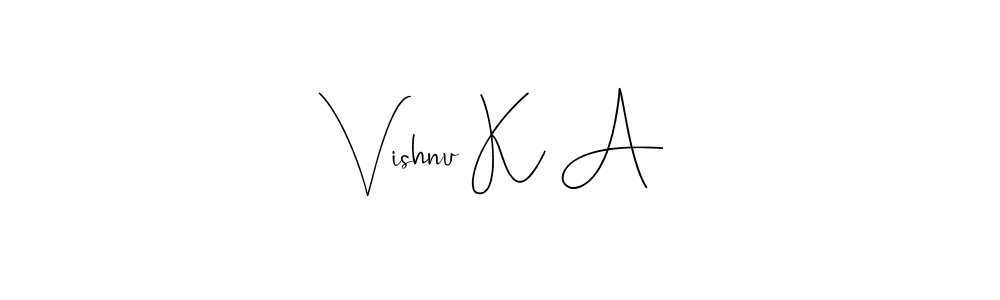 Also You can easily find your signature by using the search form. We will create Vishnu K A name handwritten signature images for you free of cost using Andilay-7BmLP sign style. Vishnu K A signature style 4 images and pictures png