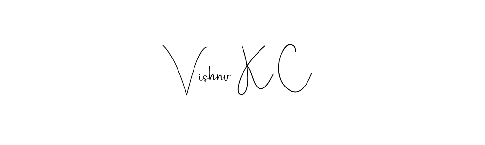 You should practise on your own different ways (Andilay-7BmLP) to write your name (Vishnu K C) in signature. don't let someone else do it for you. Vishnu K C signature style 4 images and pictures png