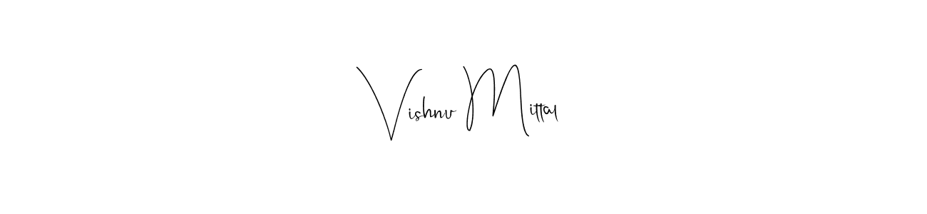 You should practise on your own different ways (Andilay-7BmLP) to write your name (Vishnu Mittal) in signature. don't let someone else do it for you. Vishnu Mittal signature style 4 images and pictures png