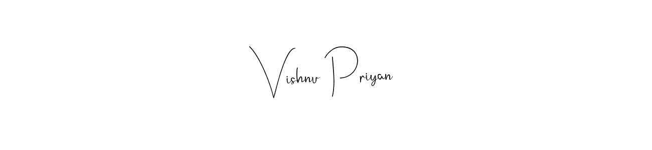 Vishnu Priyan stylish signature style. Best Handwritten Sign (Andilay-7BmLP) for my name. Handwritten Signature Collection Ideas for my name Vishnu Priyan. Vishnu Priyan signature style 4 images and pictures png