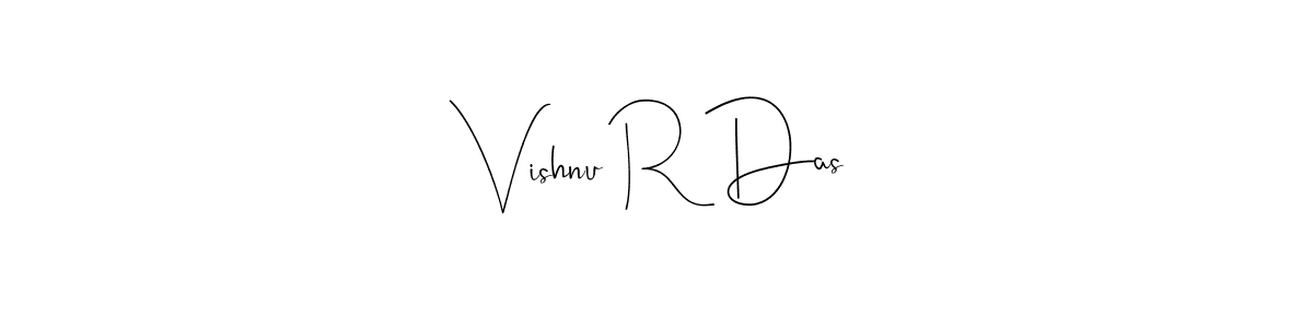 Make a beautiful signature design for name Vishnu R Das. With this signature (Andilay-7BmLP) style, you can create a handwritten signature for free. Vishnu R Das signature style 4 images and pictures png